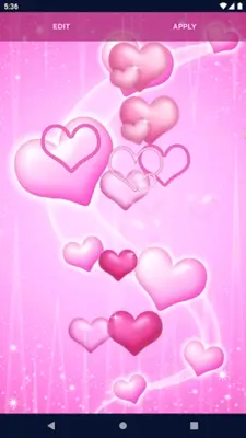 Pink Hearts Live Wallpaper android App screenshot 0