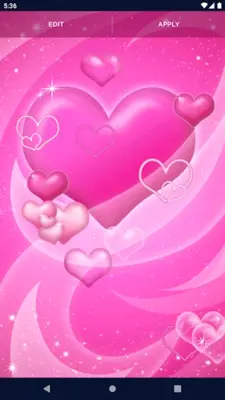 Pink Hearts Live Wallpaper android App screenshot 1