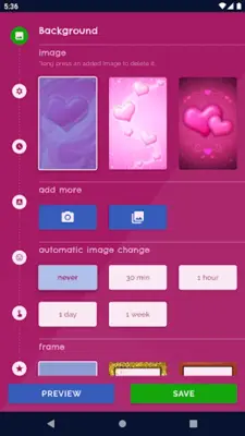 Pink Hearts Live Wallpaper android App screenshot 5